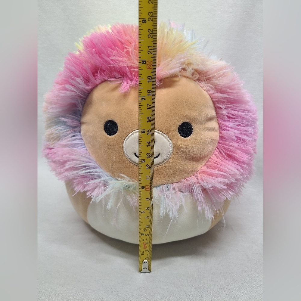 Squishmallow Leonard the Lion Rainbow Mane Plush Stuffed Toy 8” - Picture 3 of 4